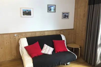 Image de Appartement avec très grand balcon, vue sur la Meije
