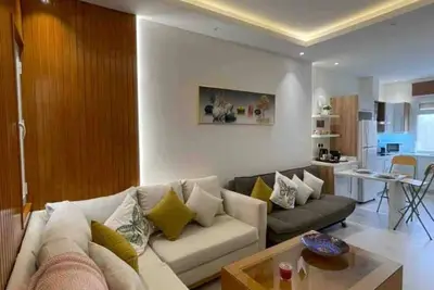 Image de Modern apartment with bedroom, lounge and kitchen