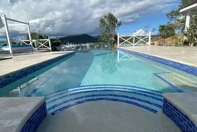 New 2. 5 bed Villa between The Yacht Club and Pigeon Beach, Pool, Spa, Great View