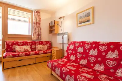 Image de Charmant studio pour 4 avec balcon exposé sud en plein centre d'Avoriaz