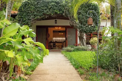 Rancho Santana. Charming garden Casita V-14 surrounded by tropical gardens.