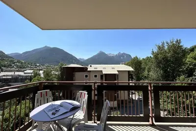 Image de 300m des commerces, 5ème étage, balcon, télévision, casier à ski, 25m², Serre Chevalier