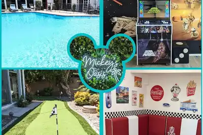 Near Disneyland and Knott's Berry Farm Pool house with Arcade, and putting green