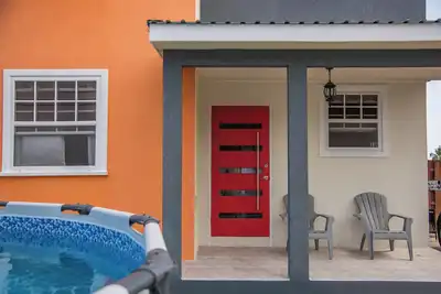 Stylish 2br 1Bath Apt with Pool and Deck, a stone's throw from St. Lawrence Gap.