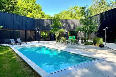 Image de Juniper Presents: Modern Harbor Country Stunner w\/ Pool, Hot Tub + Ev Chrgr