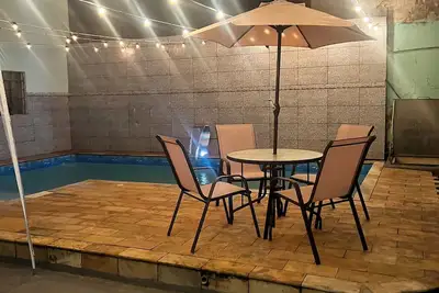 Image de Loft with barbecue jacuzzi for private use lit pool garden 800 m beach