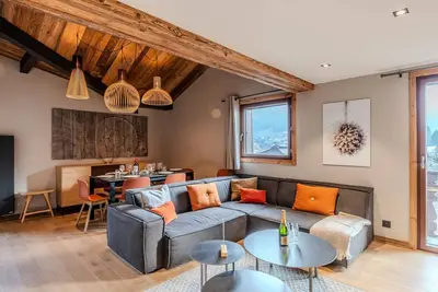 Image de Duplex T4 rénové avec garage, au cœur de Morzine, à 200m des pistes, pour 8 personnes