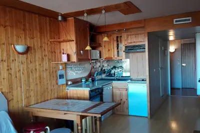 Image de Arc 1800, Studio 5 p rénové, 30m², ski au pied et vue mont blanc, menage inclus