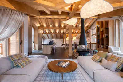 Image de Chalet luxueux Courchevel 1300, 12 pers, jacuzzi, animaux admis, parking