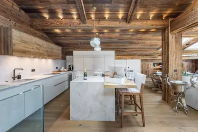 Image de Penthouse familial avec piscine, hammam, sauna et parking à Megève