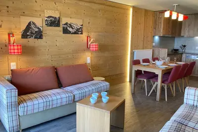 Image de Appartement 4* spacieux, 2 chambres, accès pistes, proche Esf et centre, casier à skis
