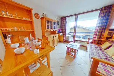 Image de Studio cabine cosy avec balcon, proche télésièges et commerces, 5 couchages - Les Saisies