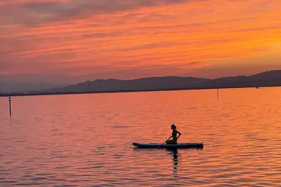 Image de Le Sun Set De La Coudalere (entre mer et lac marin face au Canigou)