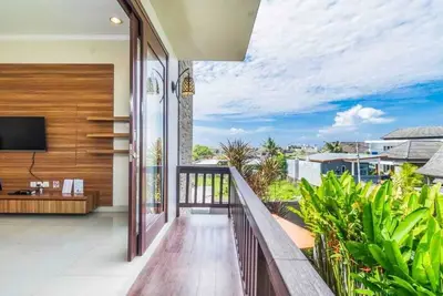 Tropical minimalist architecture and modern elements.