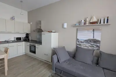 Image de 2 Zimmerappartement, 40m\" fĂĽr 2-3 Personen, 1 Schlafzimmer mit Doppelbett, 1 Sch