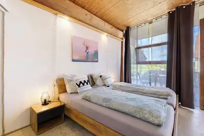 Image de Appartement '-8-die Acht, Studio 25qm' avec terrasse privée, jardin partagé et Wi-Fi