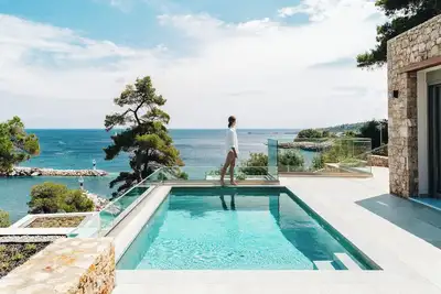 Image de Ocean-front villa, private pool in Alonissos island, Greece. Panoramic sea view.