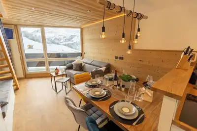 Image de Duplex cosy au pied des pistes & vue montagne
