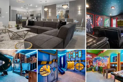 Image de Theater, Epic Game Room, Themed Bedrooms, Air Hockey, Foosball, Wifi: Paradiso Palms