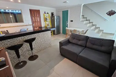 Triplex Beachfront House with Private Gourmet Area