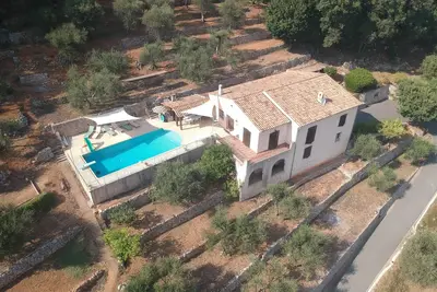 Image de Villa entre mer et montagne, proche Grasse, piscine avec vue vers baie de Cannes