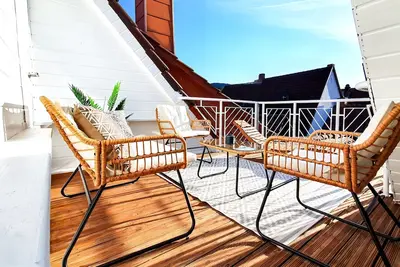 Image de Romantic-apartment mit Dachterrasse & Lounge, Waldblick, 80m²