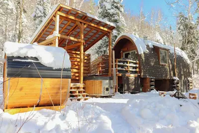 Spa, Sauna & River, Enchanting Hobbit Pod