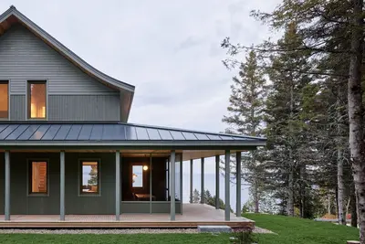 Villa familiale en montagne avec vue sur le fleuve