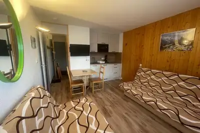 Image de Studio rénové, pieds des pistes, balcon