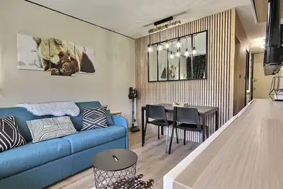 Image de Joli studio rénové pour 4, au pied des pistes, balcon, cuisine équipée, non fumeur