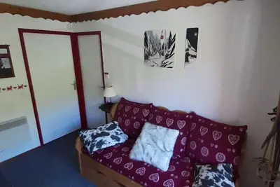 Image de Appartement aux Bruyères, 6 ème étage vue piste, parking couvert et grand lit.