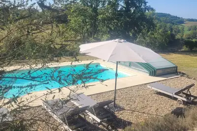 Image de campagne, piscine privée, sans vis à vis.