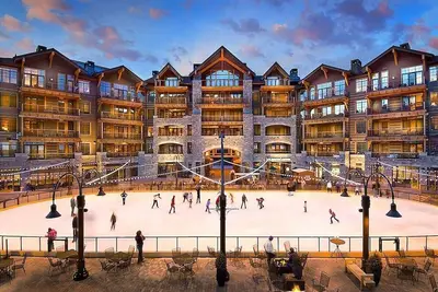 Luxurious ski apart\/hotel with ski-in\/ski-out access.