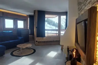 Image de Appartement rénové 6 personnes avec cheminée et balcon dans le Vieil Avoriaz