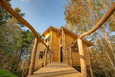 Image de Luxury Treehouse central Stowe/Waterbury. Borders State park. Walk to the Lake!