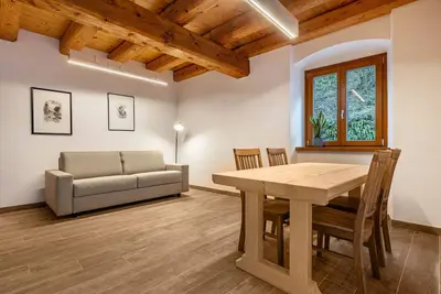Image de Appartement \"Casa Al Mulino 2\" avec vue sur les montagnes, jardin partagé et Wi-Fi
