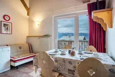 Image de Appartement 'Giongo Residence Aparthotel 201' avec vue sur la montagne, terrasse partagée et Wi-Fi