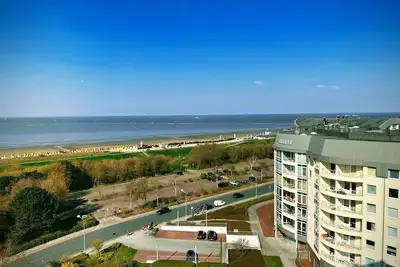 Image de Strandhochhaus Döse, Whg. 80/81, Nordfeldstr. 24, 27476 Cuxhaven-döse Panorama Seesicht