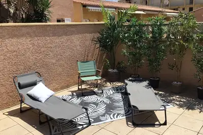 Image de Villa climatisée, 2 chambres (5 p. ), grande terrasse ensoleillée, plage 300 m