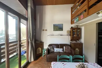 Image de Studio avec Mezzanine pour 4, Balcon et Parking à 400m des Remontées Mécaniques à Châtel