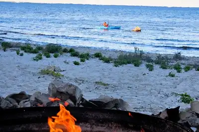 Image de Lake Huron Beachfront Home~Mackinac Island Views!