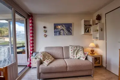 Image de Studio cosy Morillon 1100 avec balcon et casier Ă skis