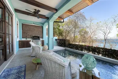 Beautiful mediterranean beach front house with pool - At Las Catalinas