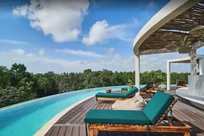 Image de Oasis in Tulum - 3Bdr Villa. Minutes from the beach, plunge pool, infinity pool