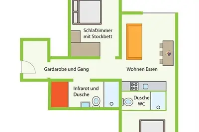 Image de App. C 72 m² 2 Schlafzimmer, 2 Dusche/wc - Appartements Lenzikopf