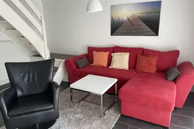 Image de Wohnzimmer, 2 Schlafzimmer, Küche, Bad, Terrasse, Garten, Parkplatz, Nichtraucher-haus