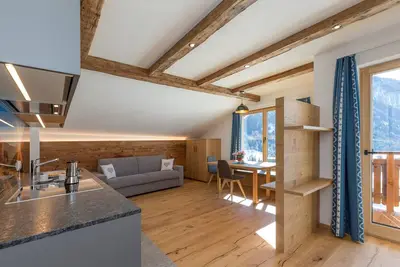 Image de Appartement 'Ausserharmerhof Himmelreich' avec vue sur la montagne, jardin partagé et Wi-Fi
