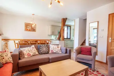 Image de À 250m des pistes de ski, 2ème étage, vue exceptionnelle, balcon, parking, télévision, 69m², Morzine