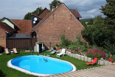 Appartement dans un hôtel \"Gruppenhaus-Osterhagen\" avec piscine privée, terrasse privée et Wi-Fi