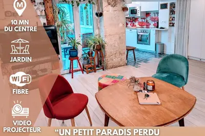 Image de ღ Le Jardin Parisien • au calme avec terrasse wifi, vidéoprojecteur